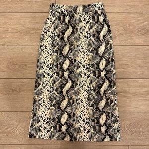Good Luck Gem Snakeskin Print Maxi Skirt